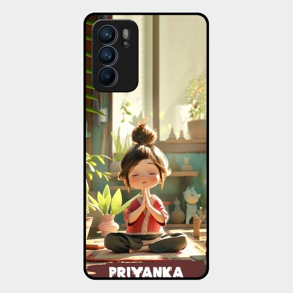Yoga Glossy Metal Case Cover For Oppo Reno 6 5G