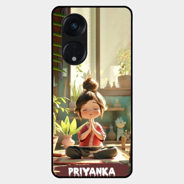 Yoga Glossy Metal Case Cover For Oppo Reno 8T 5G