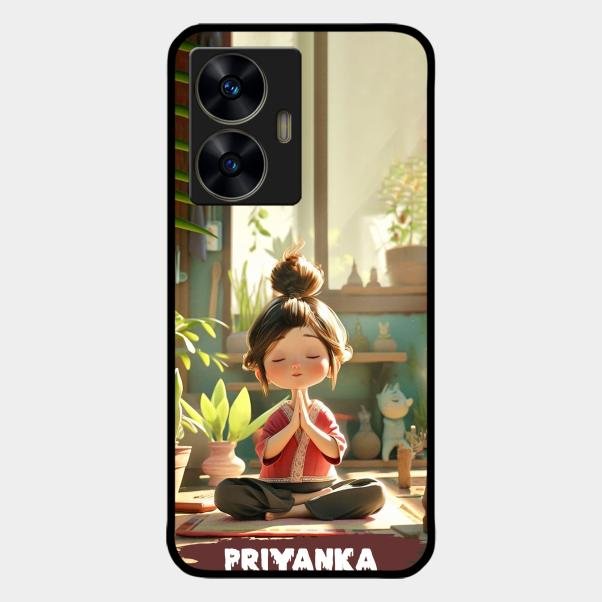 Yoga Glossy Metal Case Cover For Realme C55