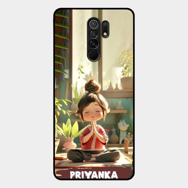 Yoga Glossy Metal Case Cover For Redmi 9 Prime
