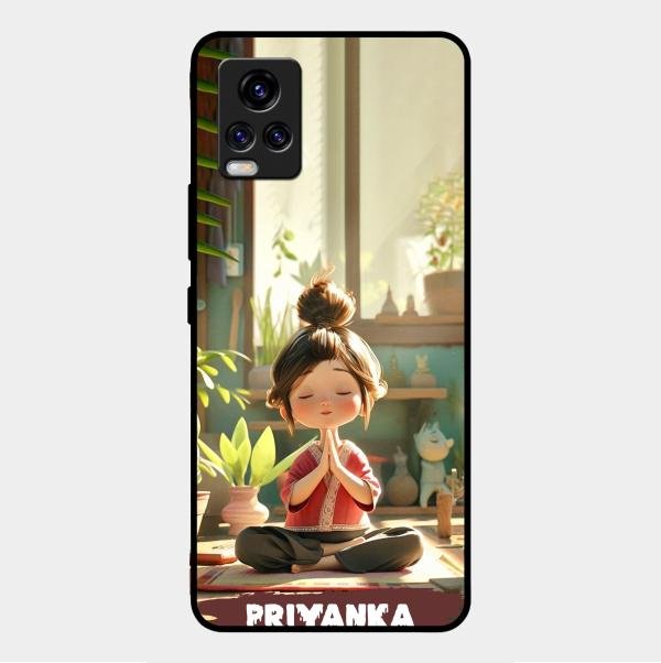 Yoga Glossy Metal Case Cover For Vivo V20 2021
