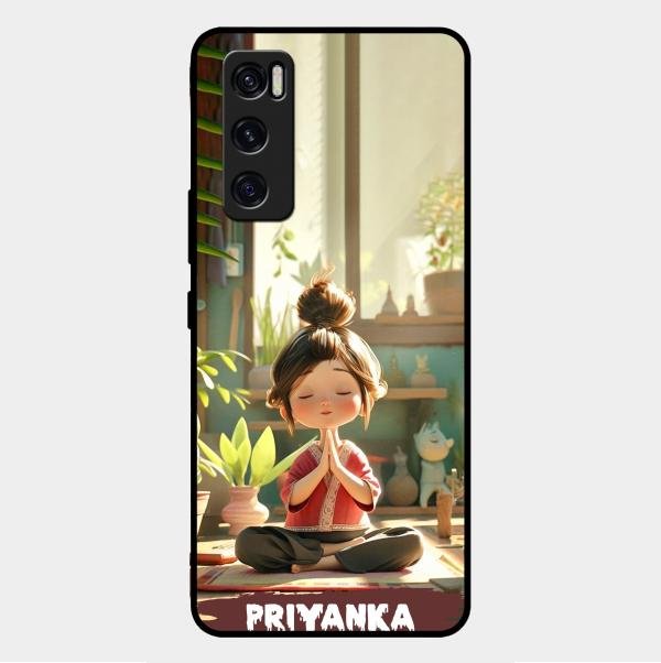 Yoga Glossy Metal Case Cover For Vivo V20 Se