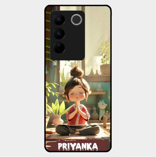Yoga Glossy Metal Case Cover For Vivo V27 5G