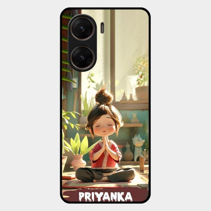 Yoga Glossy Metal Case Cover For Vivo V29E 5G
