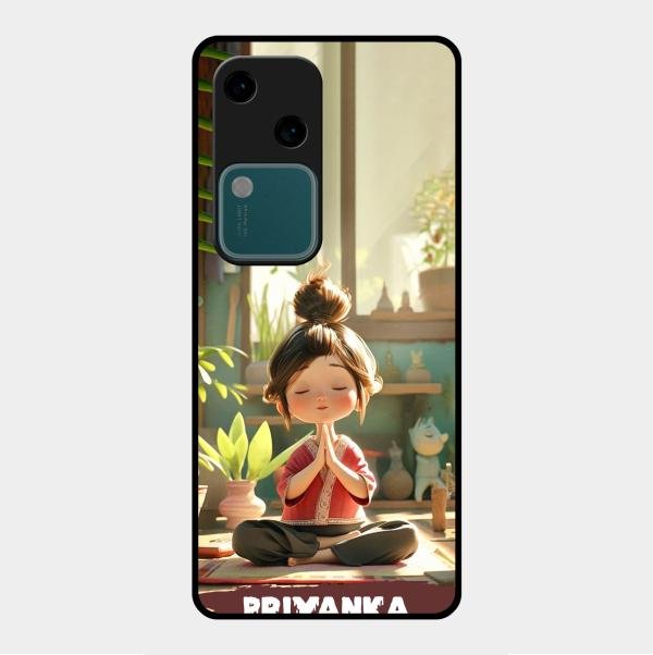 Yoga Glossy Metal Case Cover For Vivo V30 5G