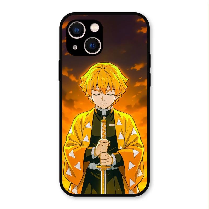 Zenitsu Glass Case Cover For iPhone 13
