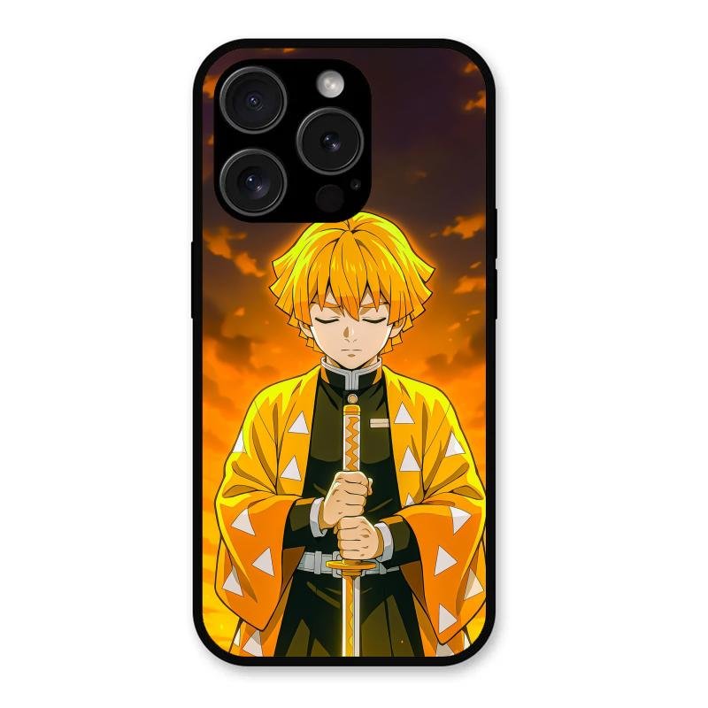 Zenitsu Glass Case Cover For iPhone 15 Pro