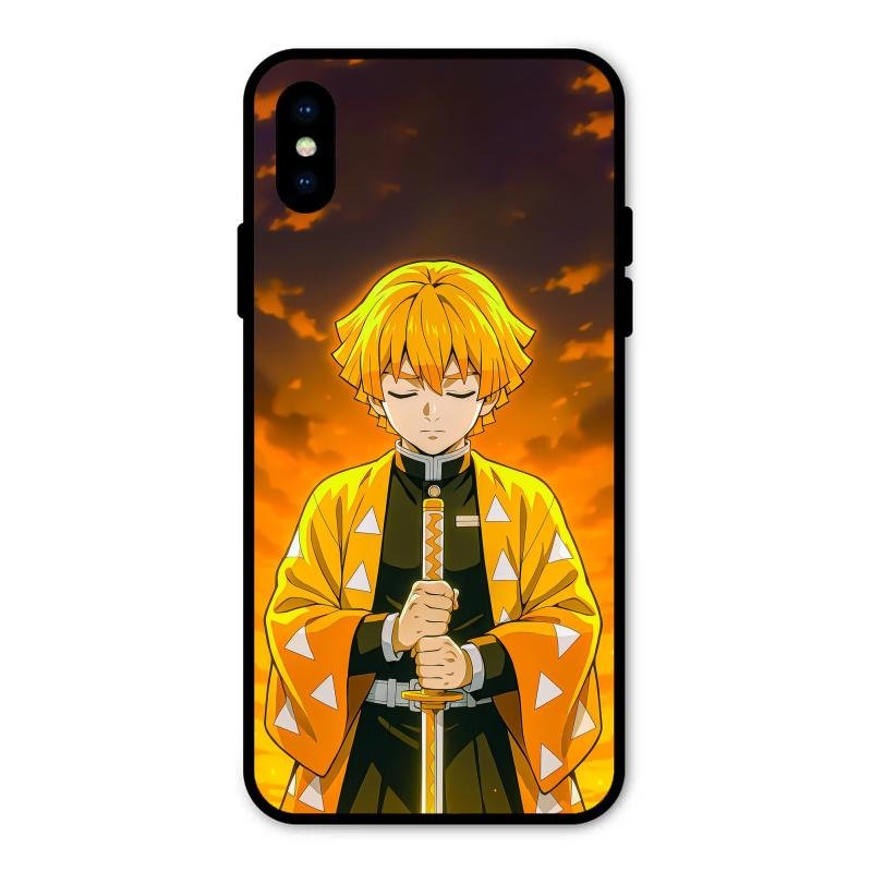 Zenitsu Glass Case Cover For iPhone XS