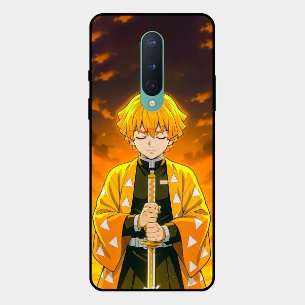 Zenitsu Glass Case Cover For Oneplus 8