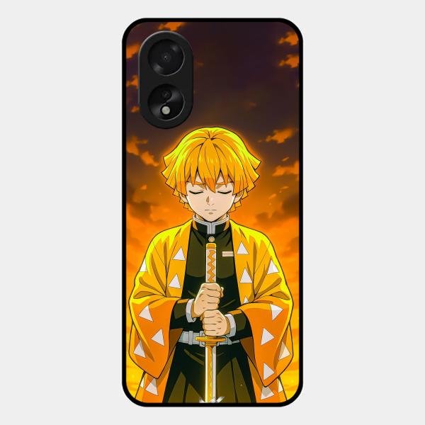 Zenitsu Glass Case Cover For Oppo A38
