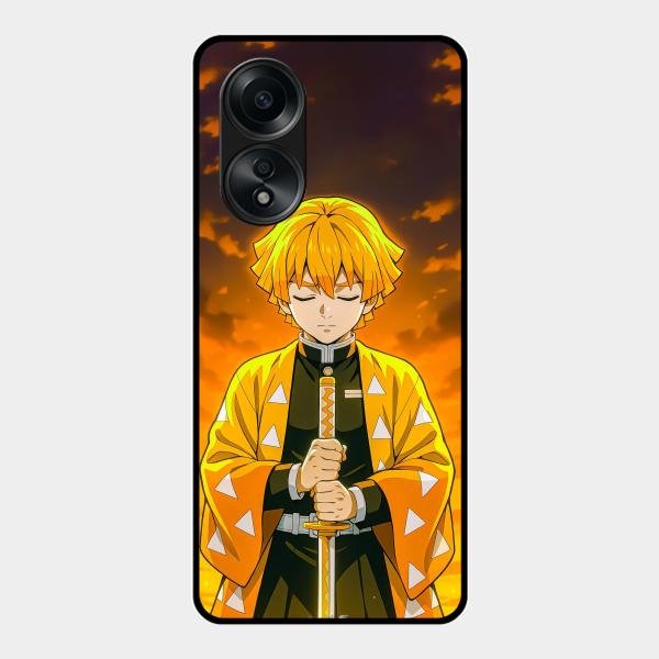 Zenitsu Glass Case Cover For Oppo A58