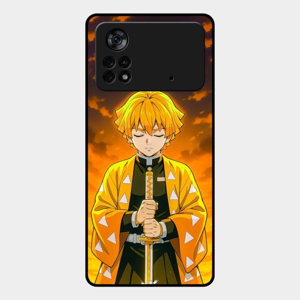 Zenitsu Glass Case Cover For Poco X4 Pro 5G