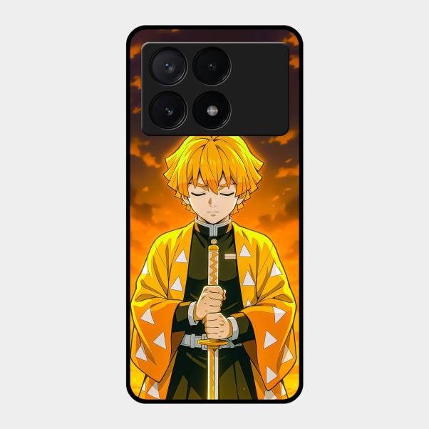 Zenitsu Glass Case Cover For Poco X6 Pro 5G