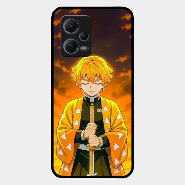 Zenitsu Glass Case Cover For Redmi Note 12 5G