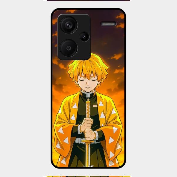 Zenitsu Glass Case Cover For Redmi Note 13 Pro Plus 5G