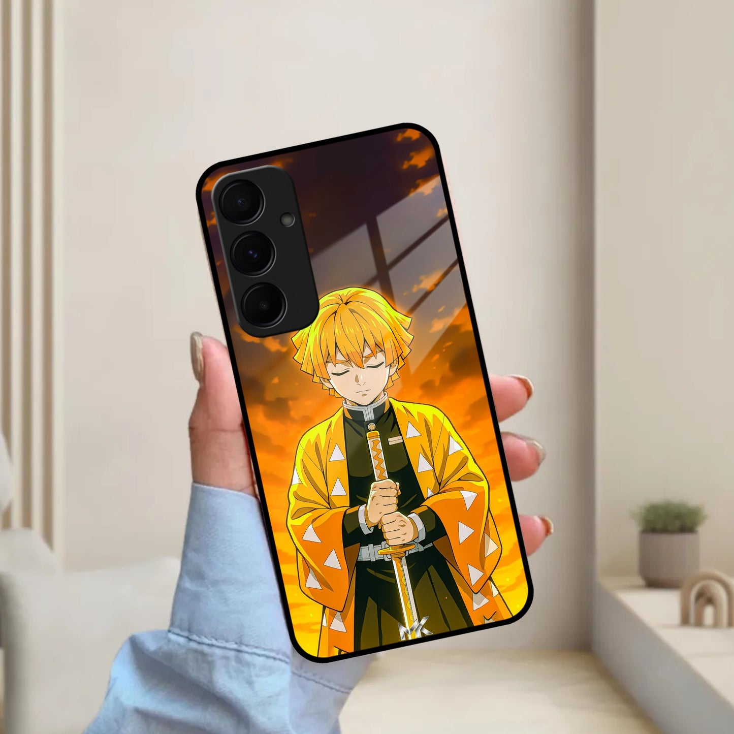 Zenitsu Glass Case Cover For Samsung