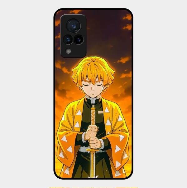 Zenitsu Glass Case Cover For Vivo V21 5G