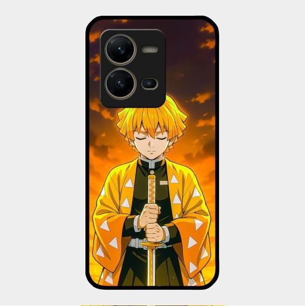 Zenitsu Glass Case Cover For Vivo V25 5G