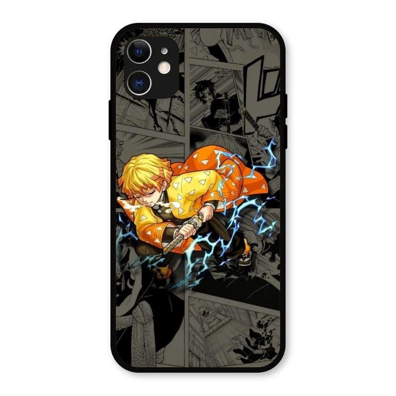 Zenitsu Manga Glass Case Cover For iPhone