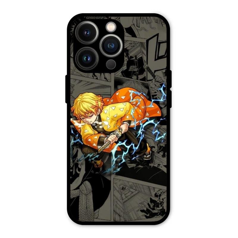 Zenitsu Manga Glass Case Cover For iPhone