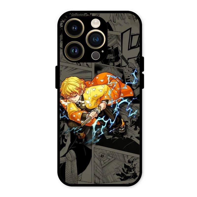 Zenitsu Manga Glass Case Cover For iPhone