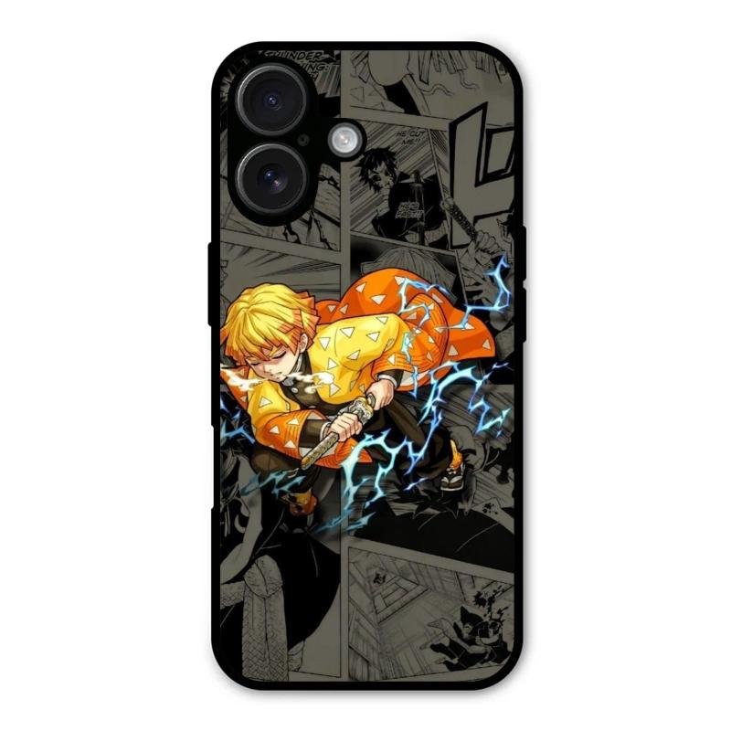 Zenitsu Manga Glass Case Cover For iPhone