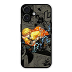 Zenitsu Manga Glass Case Cover For iPhone 16 Plus