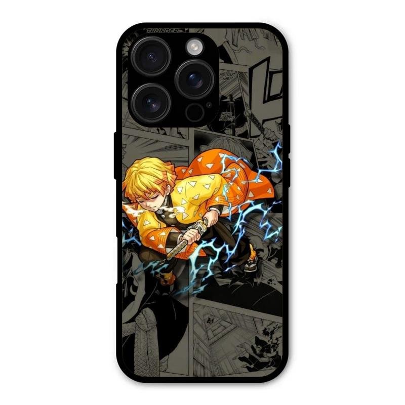 Zenitsu Manga Glass Case Cover For iPhone 16 Pro