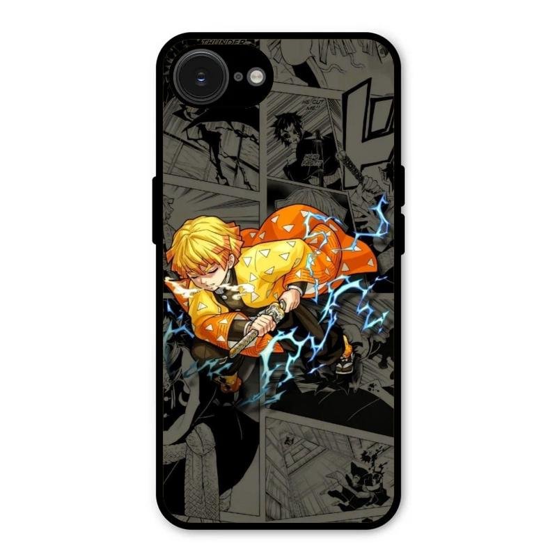 Zenitsu Manga Glass Case Cover For iPhone 16e