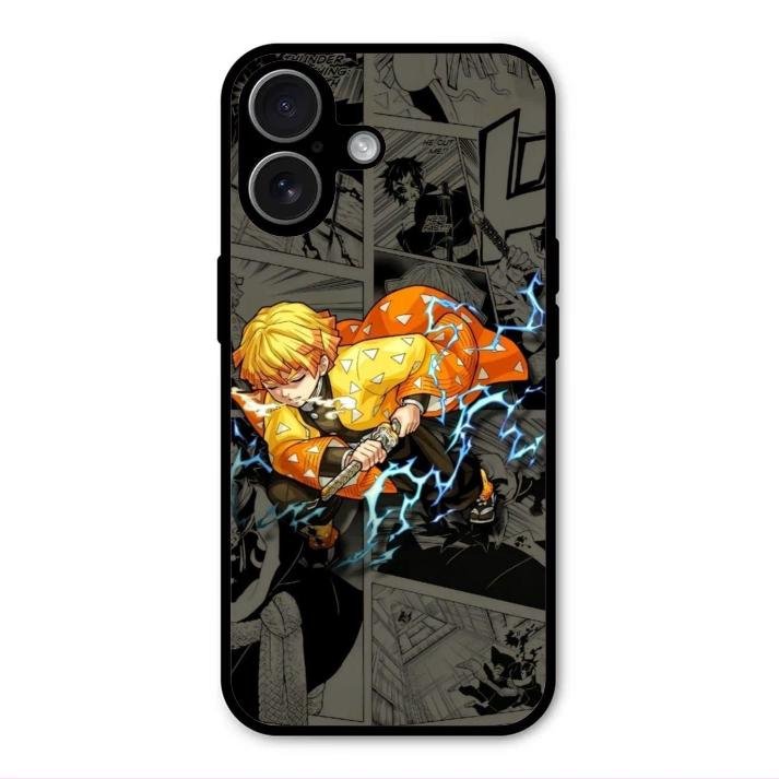 Zenitsu Manga Glass Case Cover For iPhone