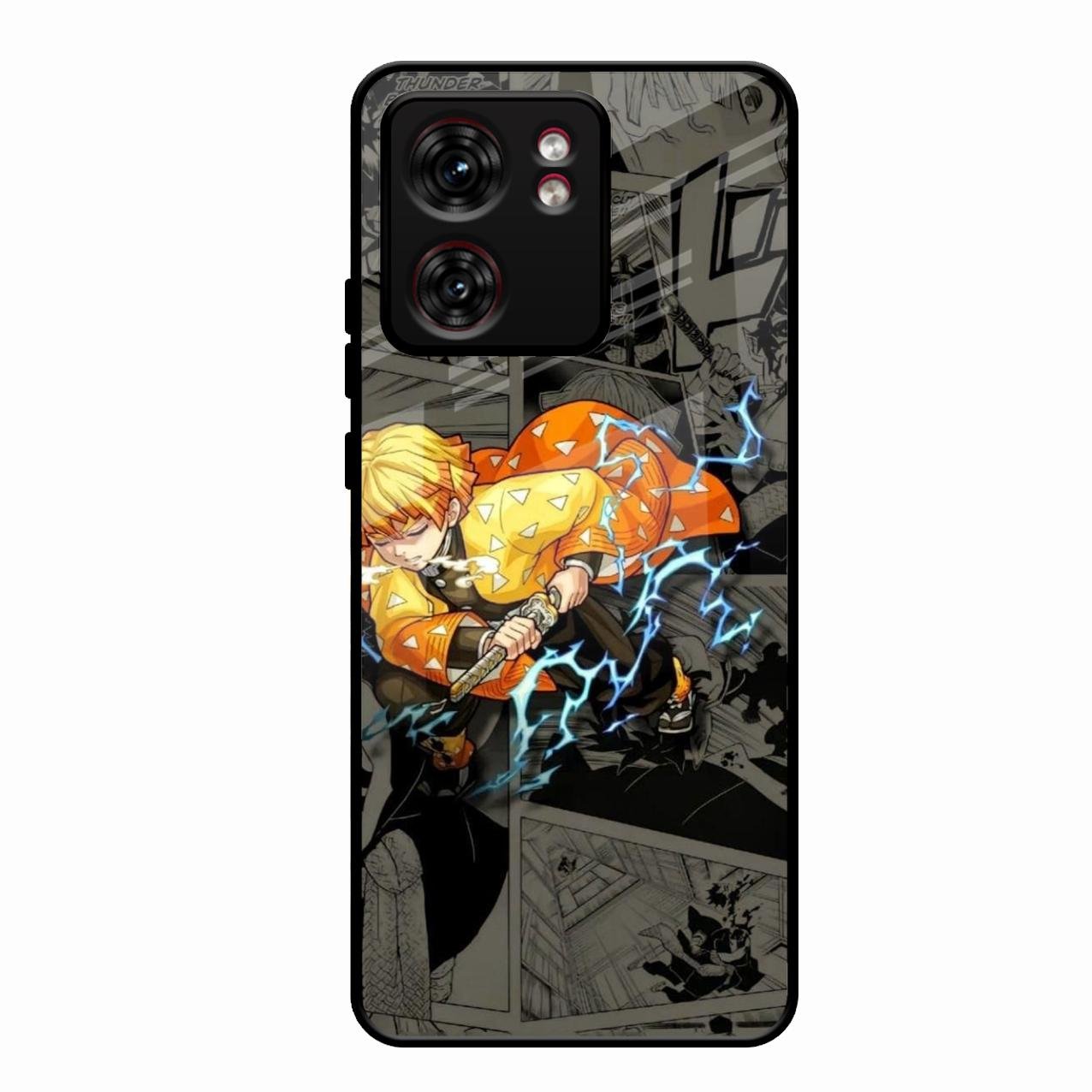 Zenitsu Manga Glass Case Cover For Motorola Edge 40