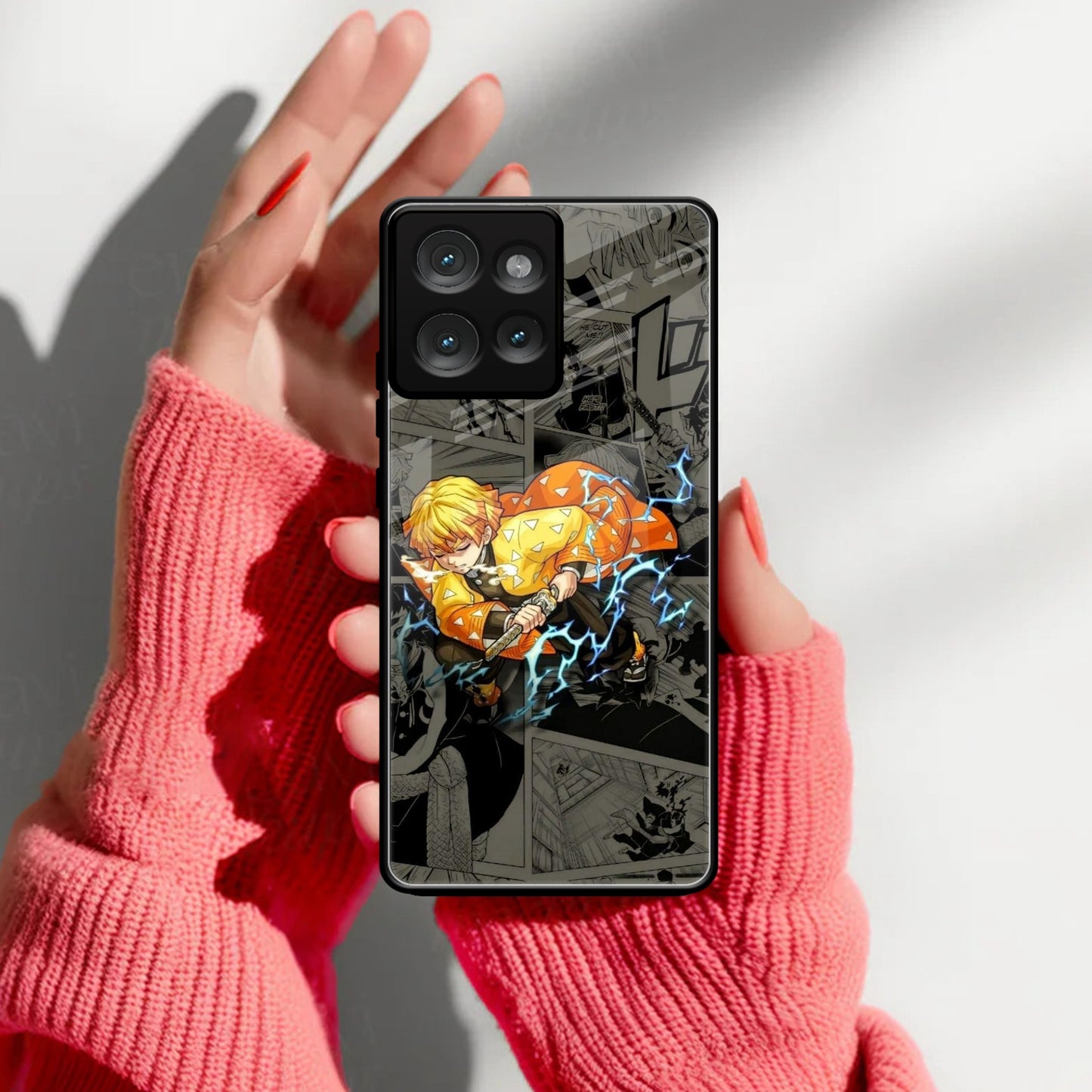 Zenitsu Manga Glass Case Cover For Motorola