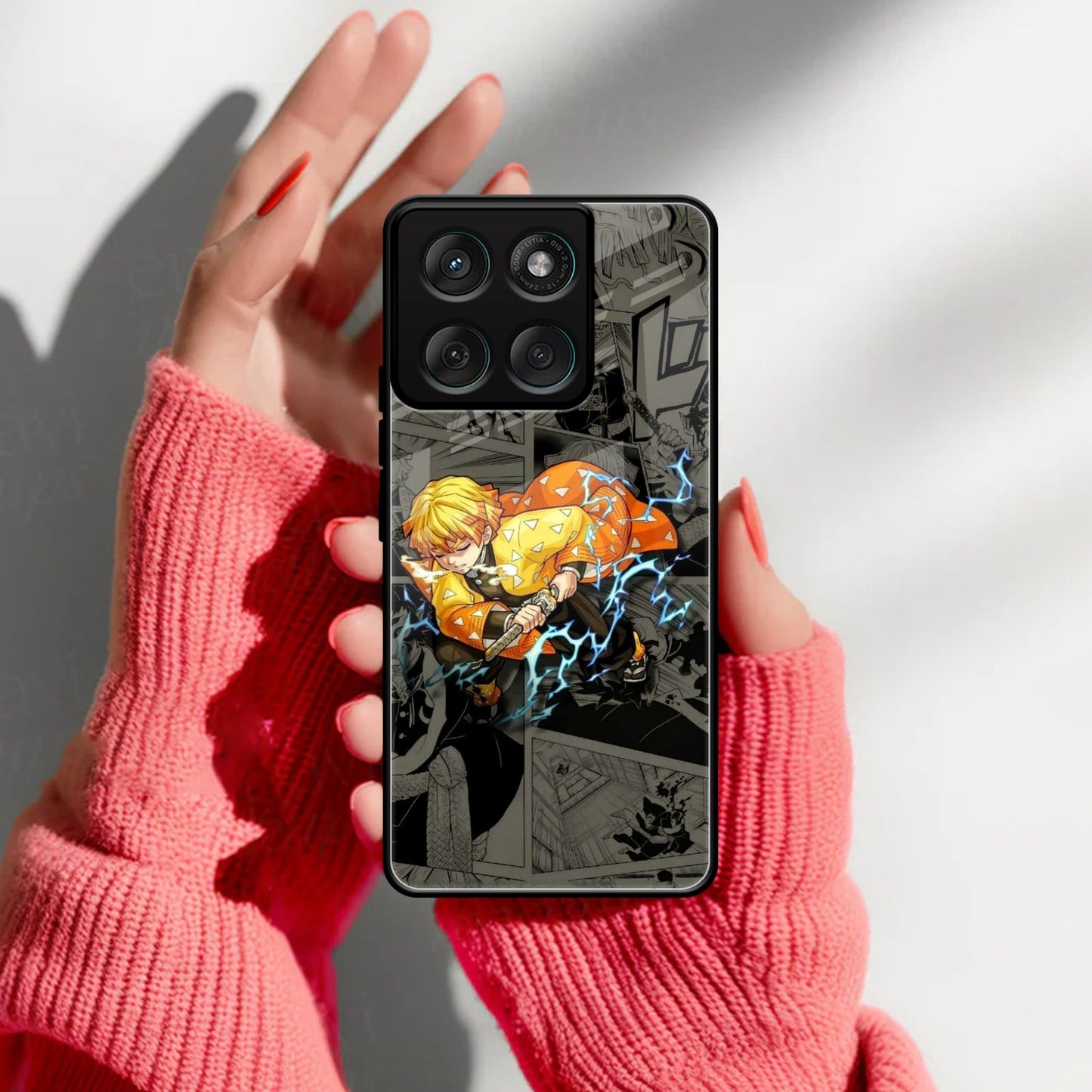 Zenitsu Manga Glass Case Cover For Motorola