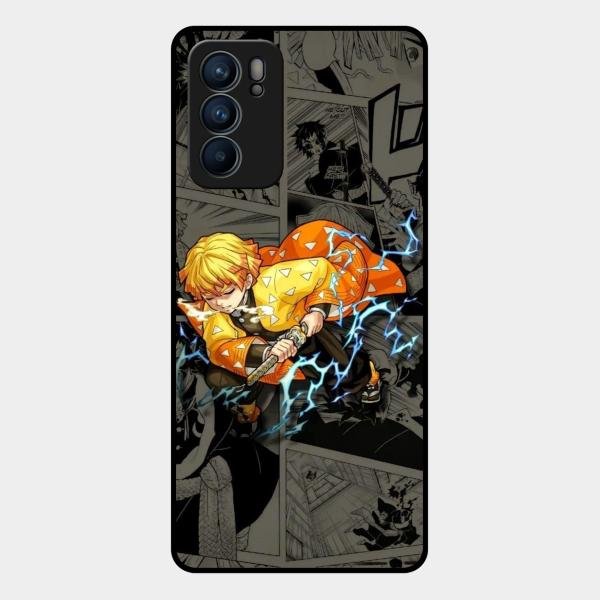 Zenitsu Manga Glass Case Cover For Oppo Reno 6 5G