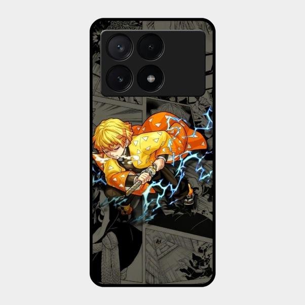 Zenitsu Manga Glass Case Cover For Poco X6 Pro 5G
