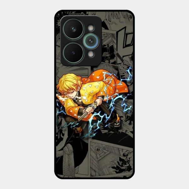 Zenitsu Manga Glass Case Cover For Realme