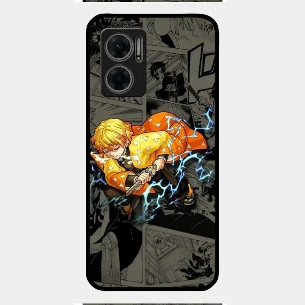 Zenitsu Manga Glass Case Cover For Redmi