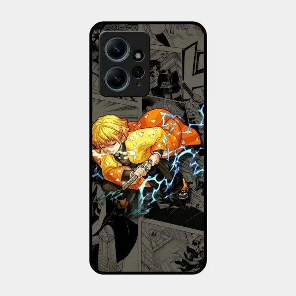 Zenitsu Manga Glass Case Cover For Redmi