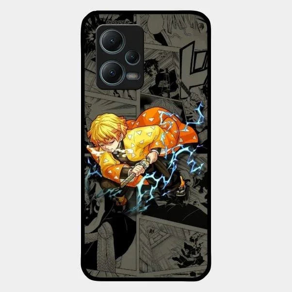 Zenitsu Manga Glass Case Cover For Redmi