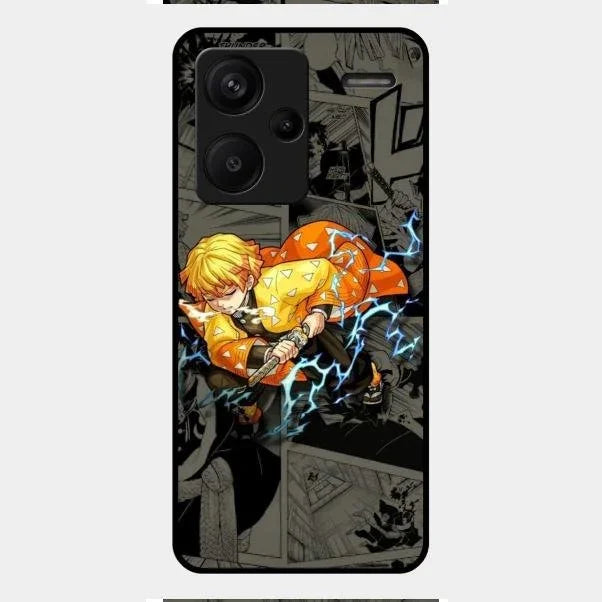 Zenitsu Manga Glass Case Cover For Redmi