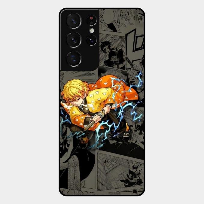 Zenitsu Manga Glass Case Cover For Samsung Galaxy S21 Ultra