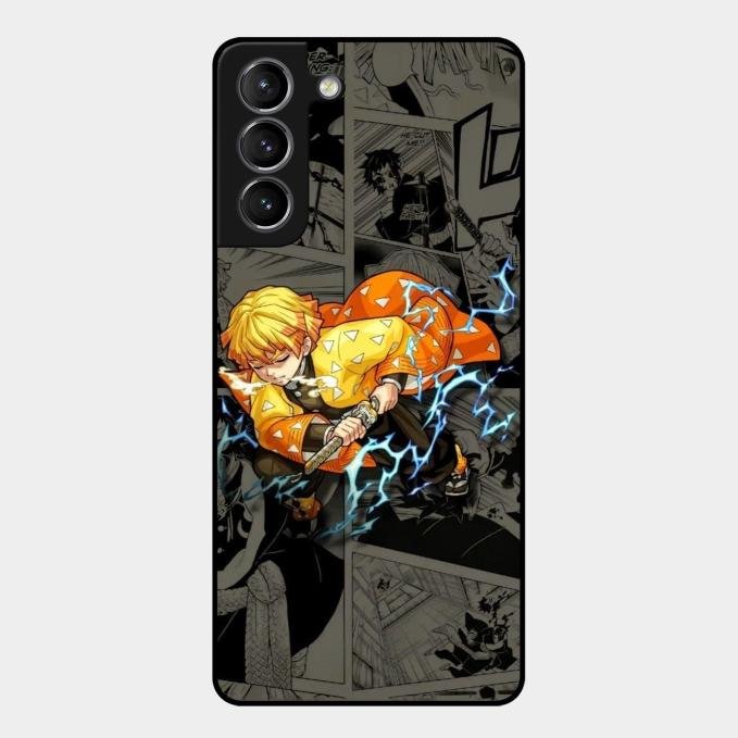 Zenitsu Manga Glass Case Cover For Samsung