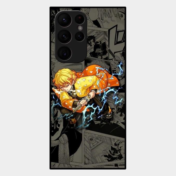 Zenitsu Manga Glass Case Cover For Samsung Galaxy S22 Ultra 5G