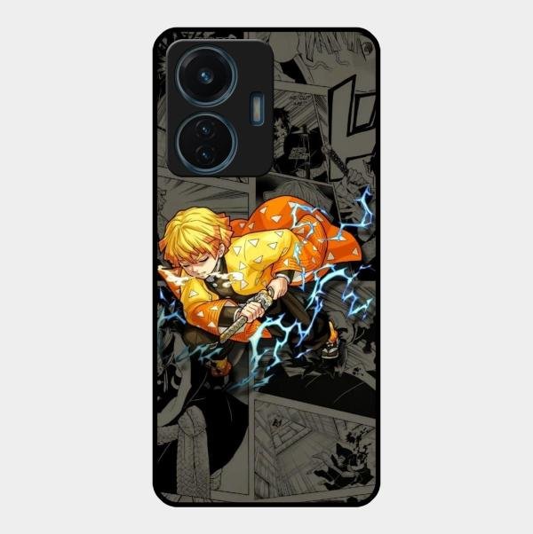 Zenitsu Manga Glass Case Cover For Vivo T1 44W 4G