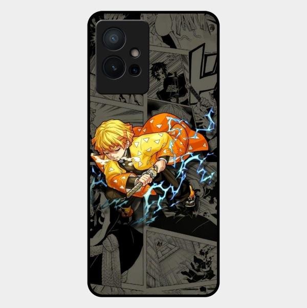 Zenitsu Manga Glass Case Cover For Vivo