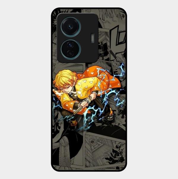 Zenitsu Manga Glass Case Cover For Vivo
