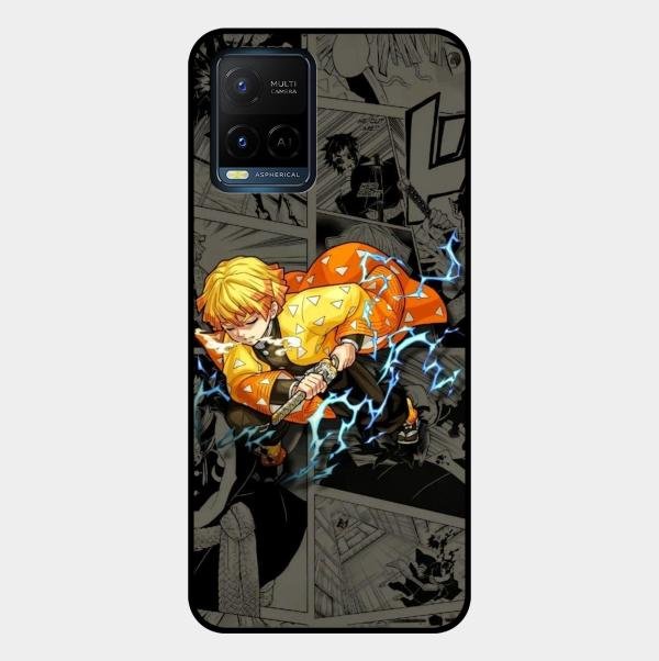 Zenitsu Manga Glass Case Cover For Vivo T1X