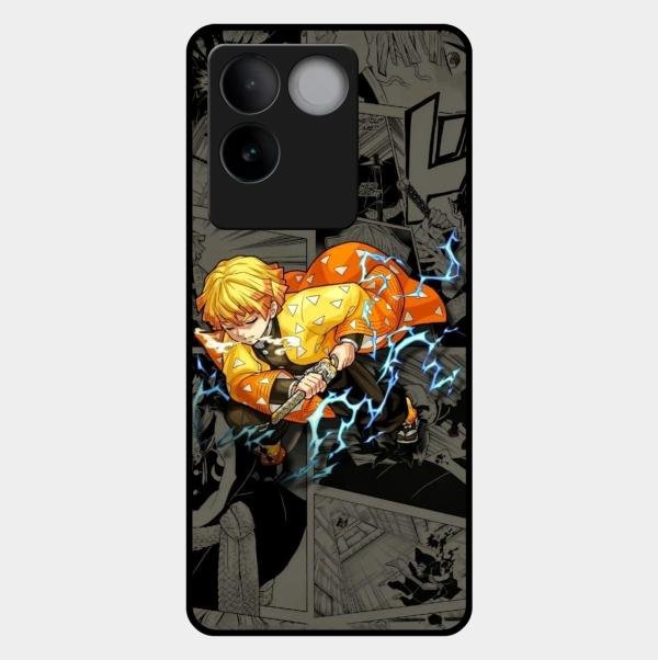 Zenitsu Manga Glass Case Cover For Vivo