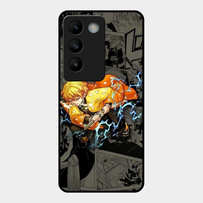 Zenitsu Manga Glass Case Cover For Vivo
