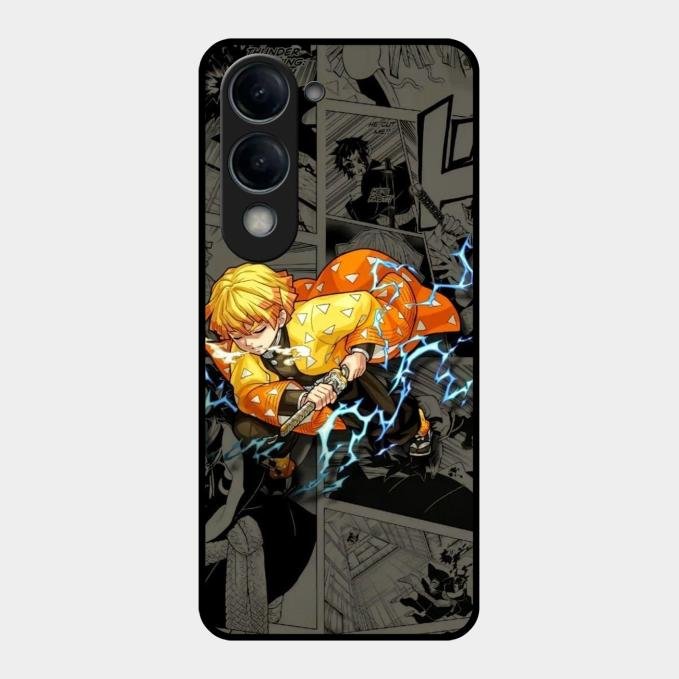 Zenitsu Manga Glass Case Cover For Vivo